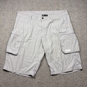 Helly Hansen Cargo Shorts Mens 2XL Gray Outdoor Hiking Fishing Utility Pocket